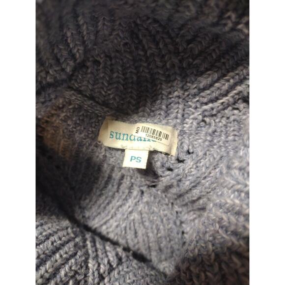 Sundance Sweater Womens Small Lt Blue Turtleneck Cotton Silk Blend Knit Pullover - Picture 3 of 8